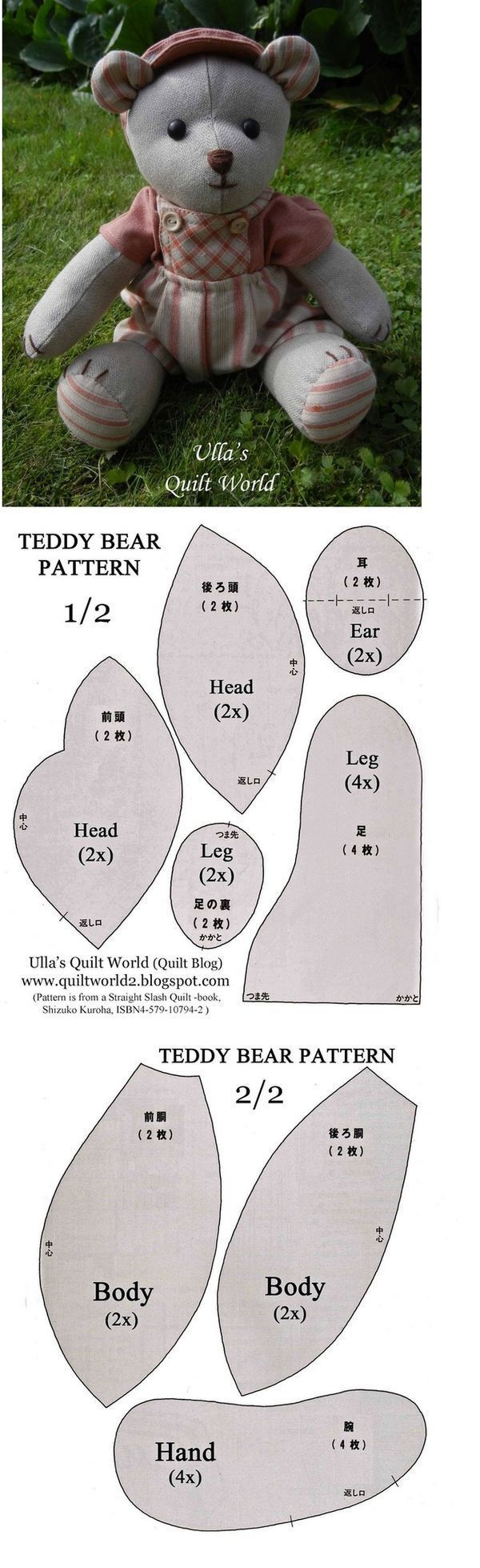 Free Printable Memory Bear Patterns : Memory Bear Pattern Free within Free Printable Patchwork Teddy Bear Pattern
