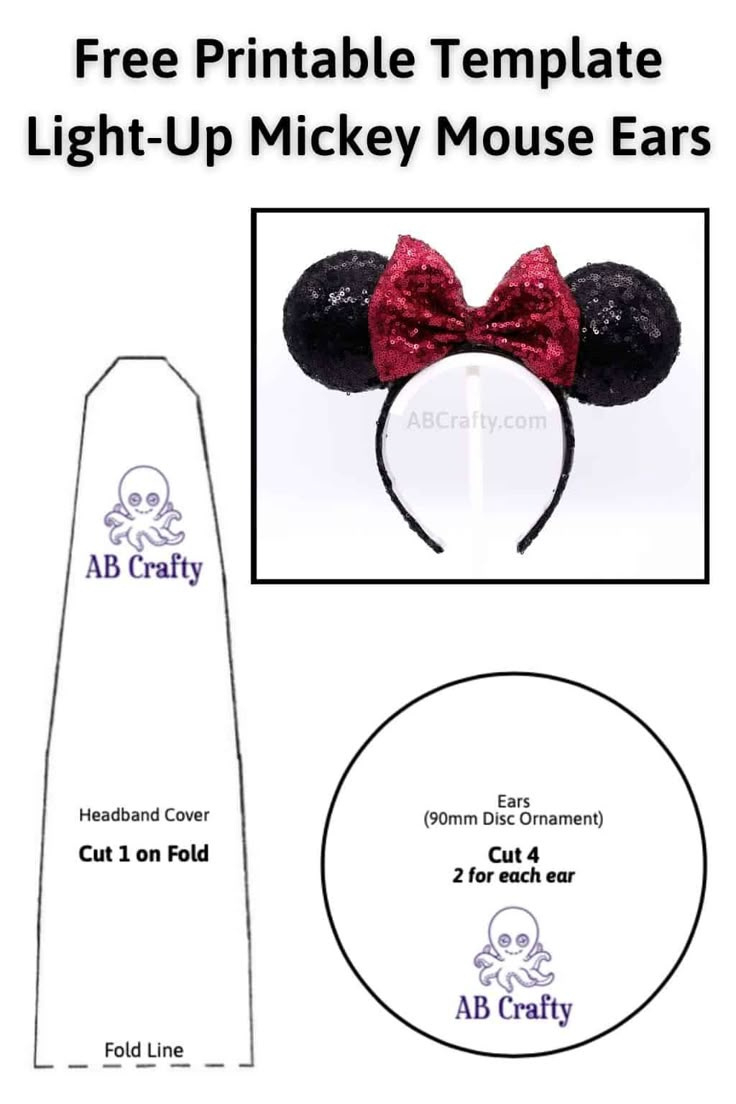Free Printable Minnie Mouse Ears Template for Free Printable Minnie Mouse Ears Template