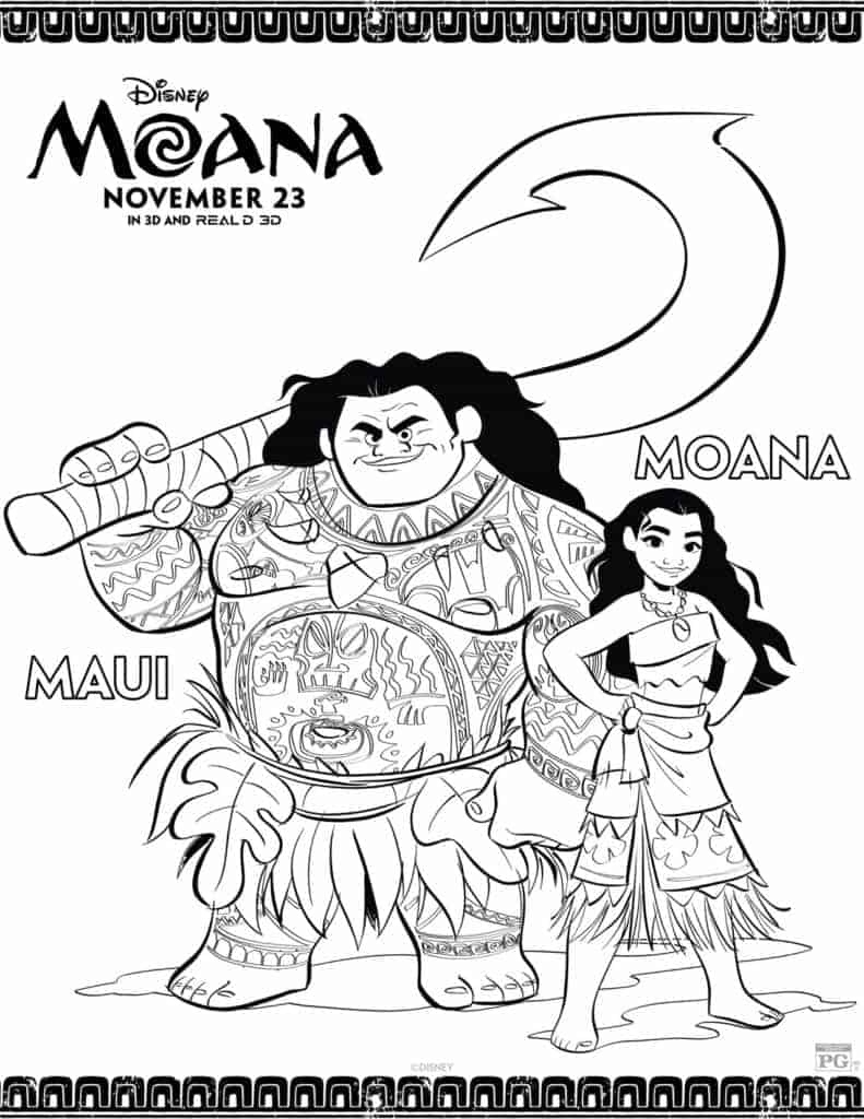 Free Printable Moana Coloring Sheets - Hispana Global pertaining to Moana Free Printables