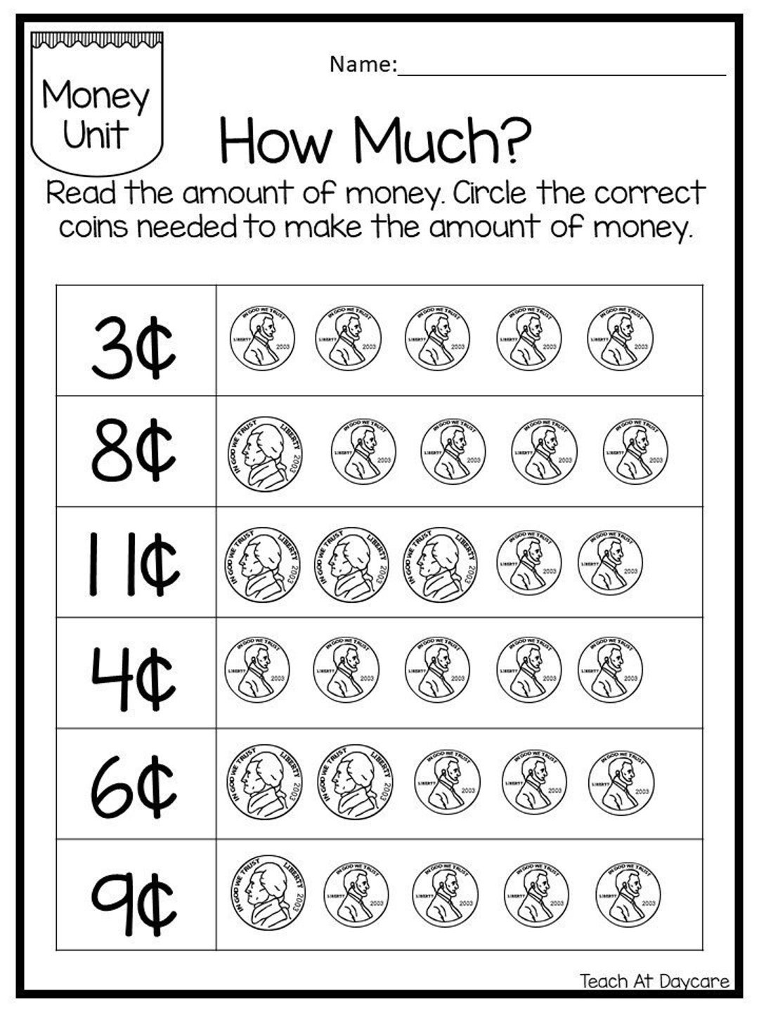 Free Printable Money Worksheets For Pre-K &Amp; Kindergarten in Free Printable Money Worksheets For Kindergarten