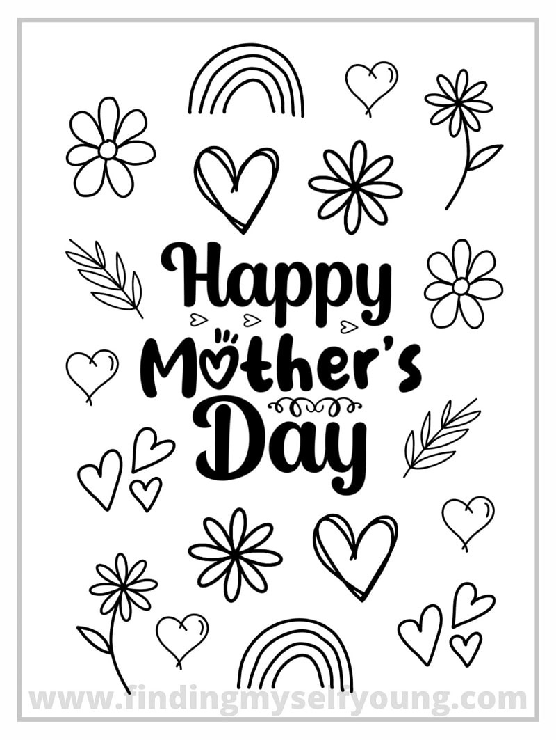 Free Printable Mother'S Day Colouring Card | Finding Myself Young pertaining to Free Printable Mothers Day Cards To Color