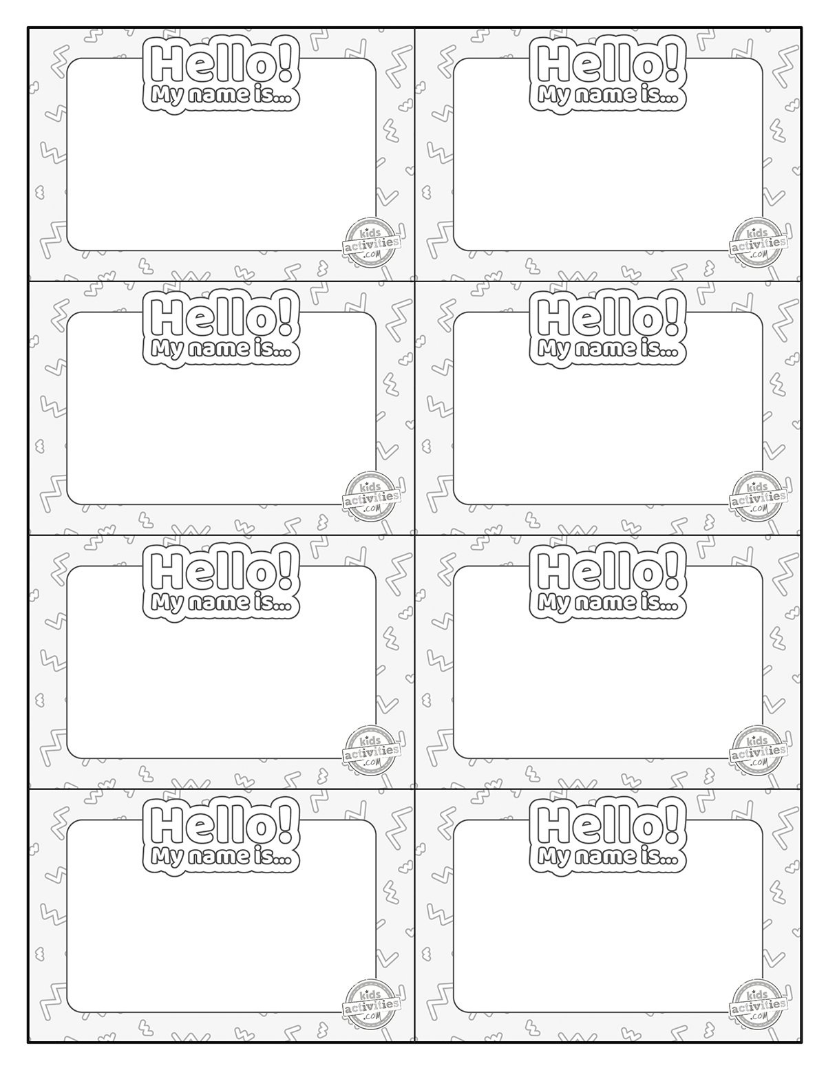 Free Printable Name Tags For School, Parties, &amp;amp; More | Kids throughout Free Printable Name Tags For Preschoolers