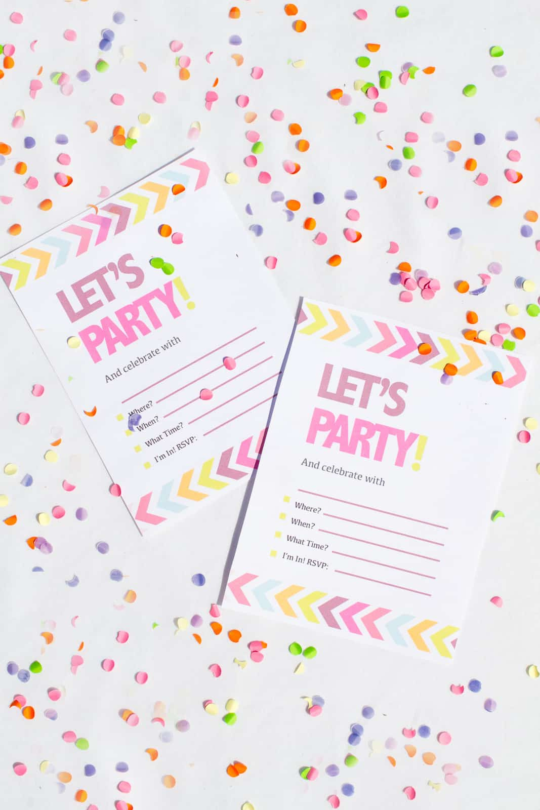 Free Printable Neon & Chevron Hen Party Bachelorette Party Invites with Free Chevron Printable Invitations
