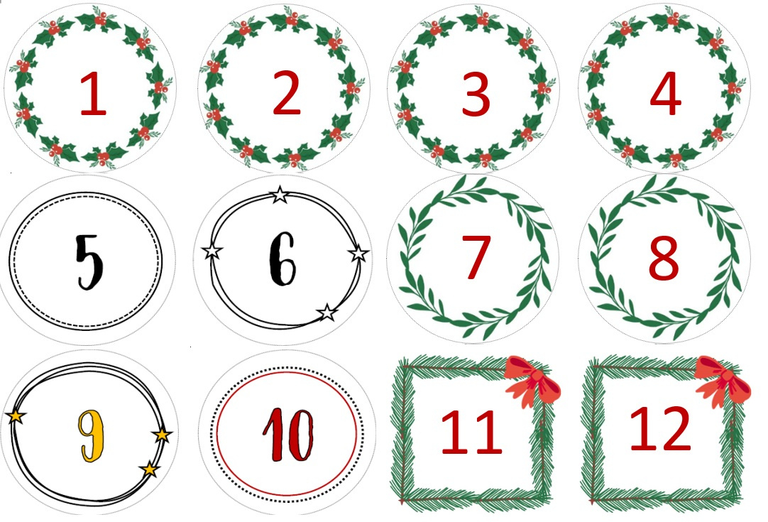 Free Printable Numbers For The Advent Calendar for Free Printable Advent Numbers