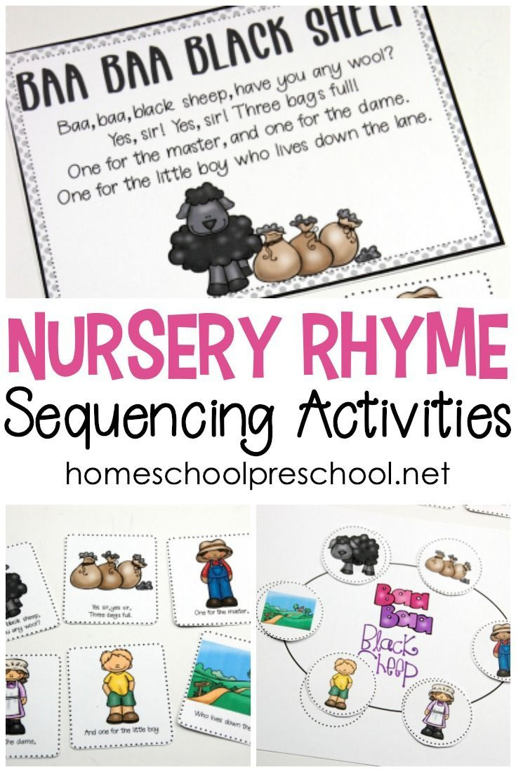 Free Printable Nursery Rhyme Sequencing Cards with Free Printable Nursery Rhymes