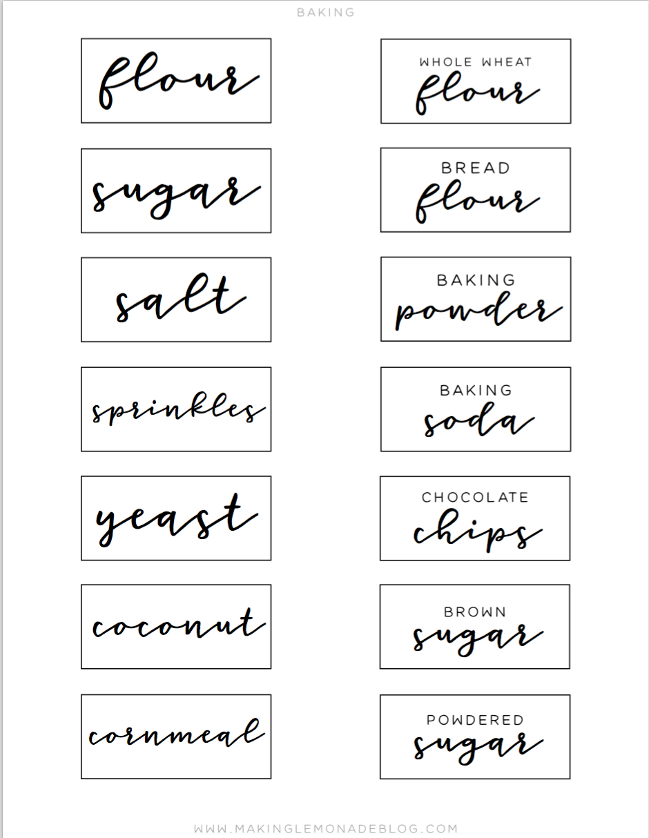 Free Printable Pantry Labels To Organize Your Kitchen - Making pertaining to Free Printable From The Kitchen Of Labels