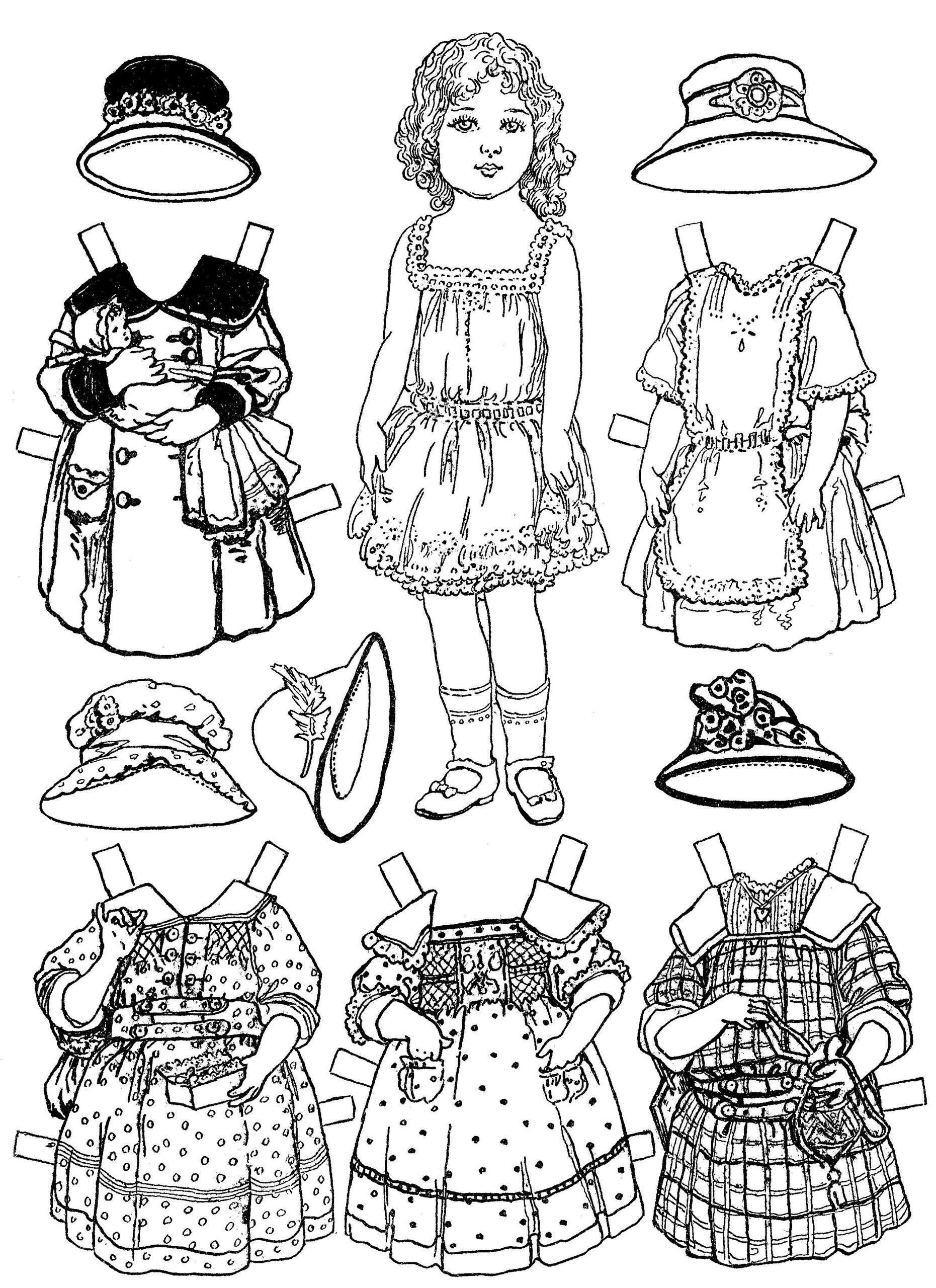 Free Printable Paper Doll Coloring Pages For Kids - Worksheets Library with Printable Paper Dolls To Color Free
