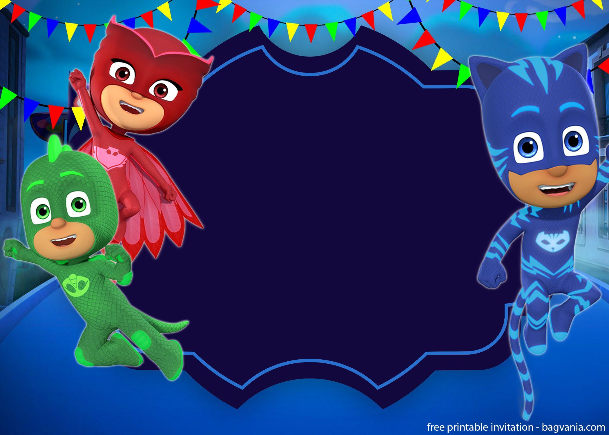 Free Printable Pj Masks Invitation Template - Worksheets Library intended for Free Printable Pj Masks Invitations