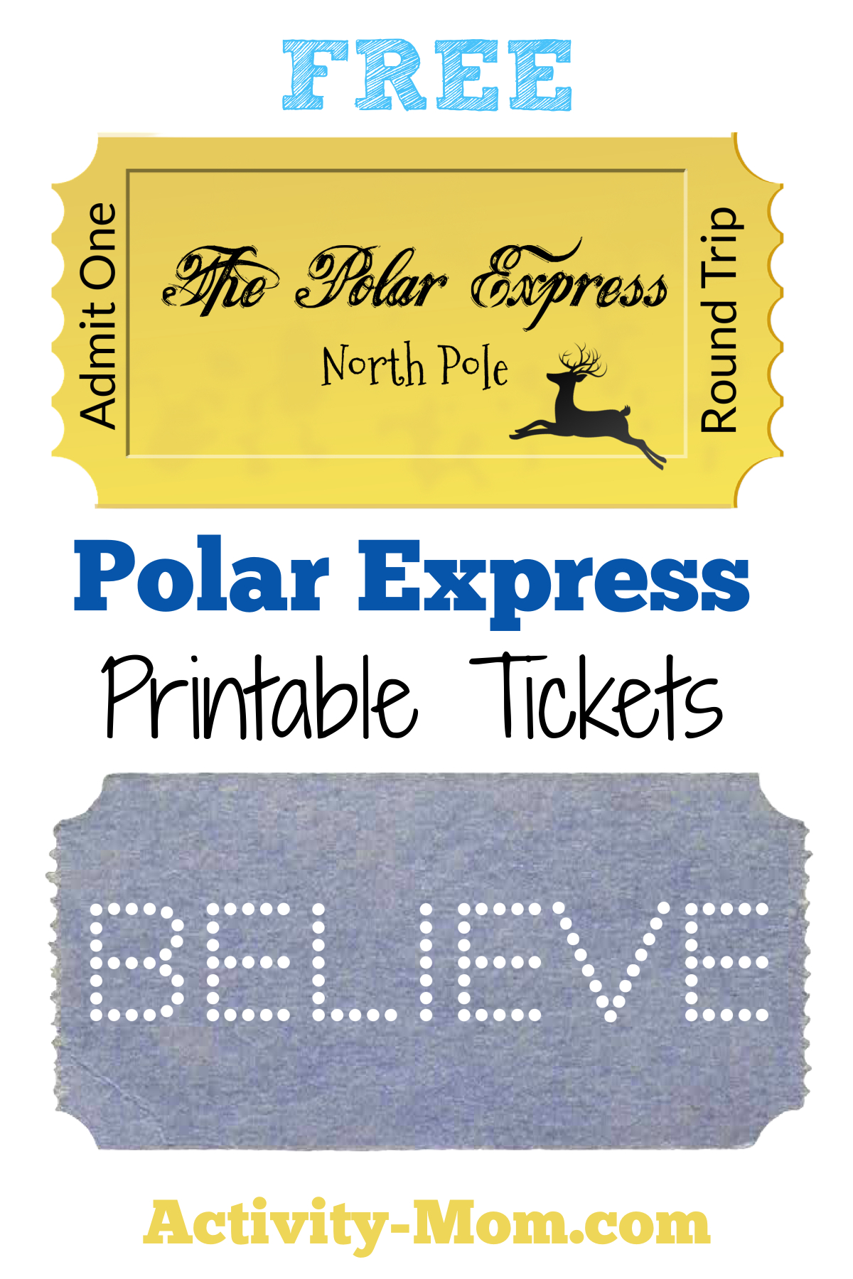 Free Printable Polar Express Tickets - The Activity Mom inside Free Polar Express Printable Tickets