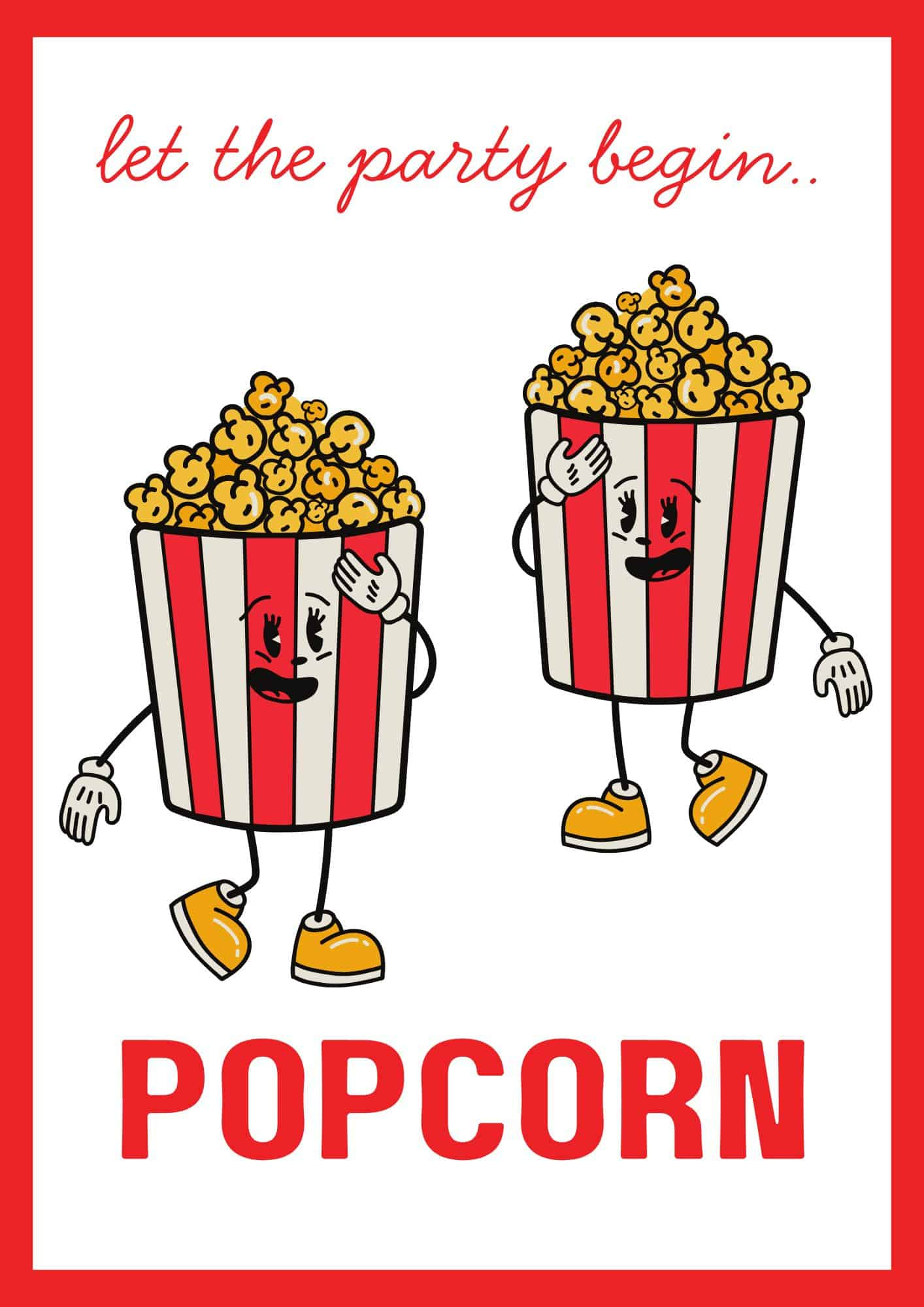 Free Printable Popcorn Sign (11 Designs) | The Pink Craft Box for Popcorn Bar Free Printables