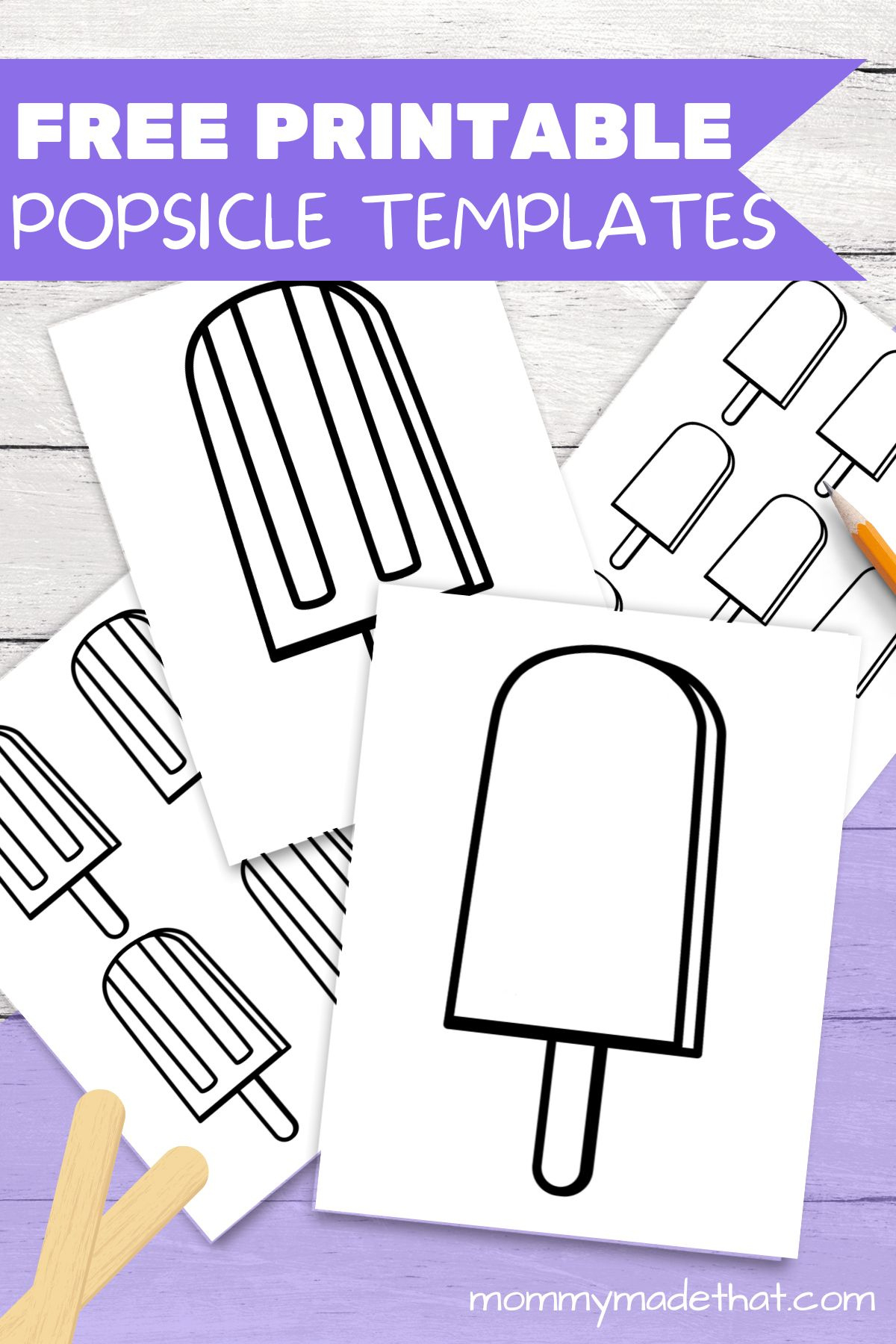 Free Printable Popsicle Templates (So Many Cute Ones!) inside Free Printable Popsicle Template