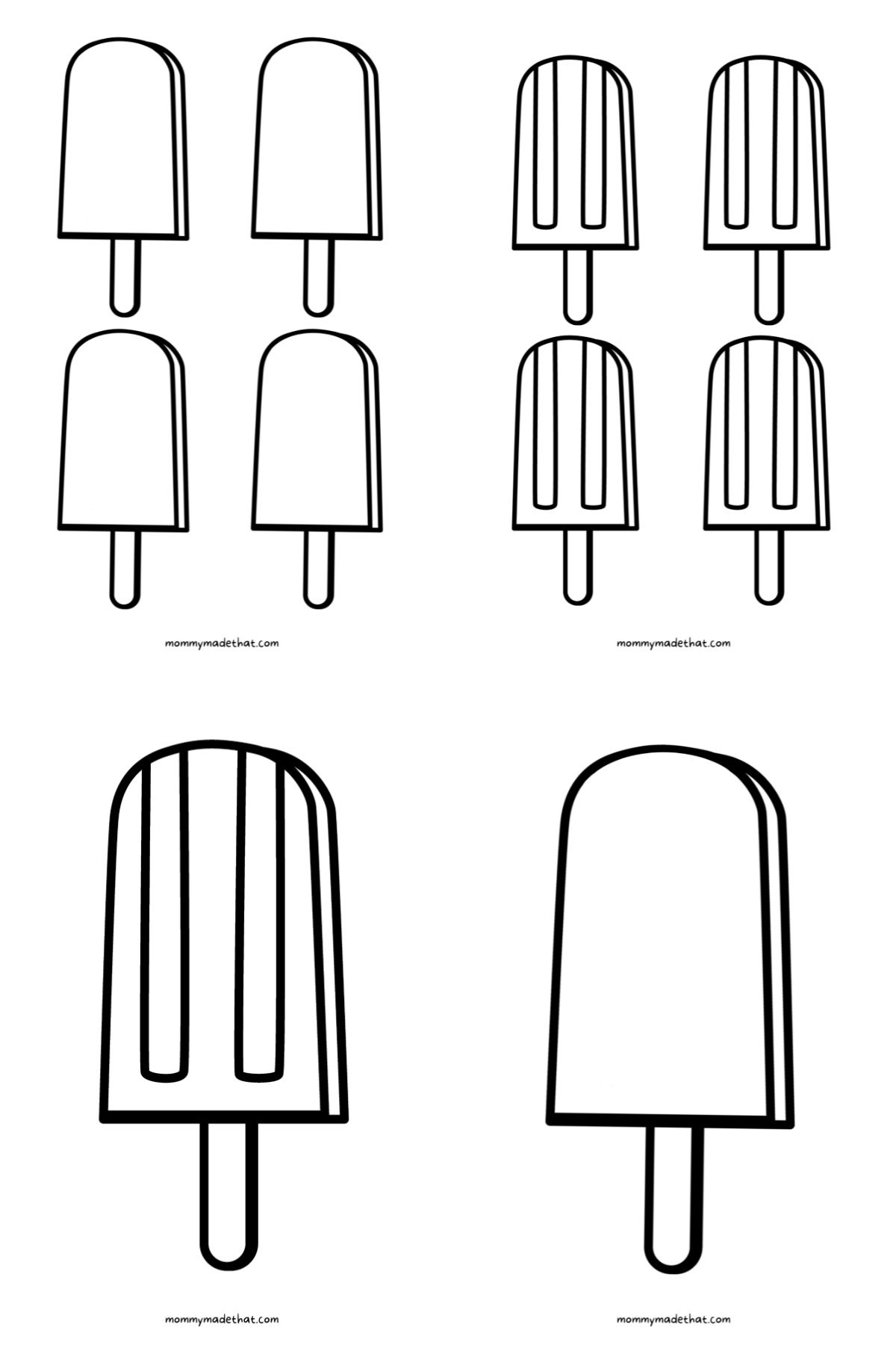 Free Printable Popsicle Templates (So Many Cute Ones!) with Free Printable Popsicle Template