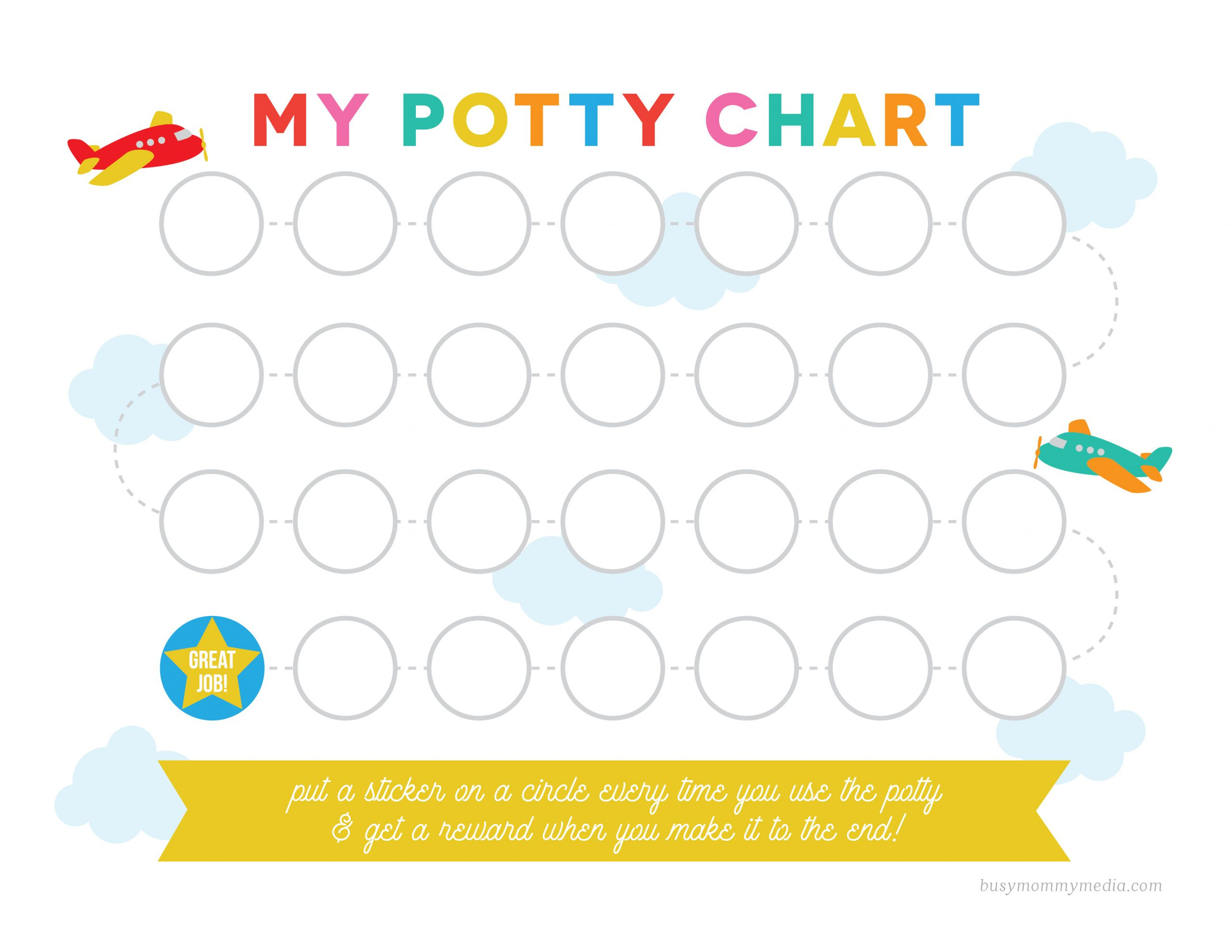 Free Printable Potty Training Chart with Potty Training Chart Free Printable