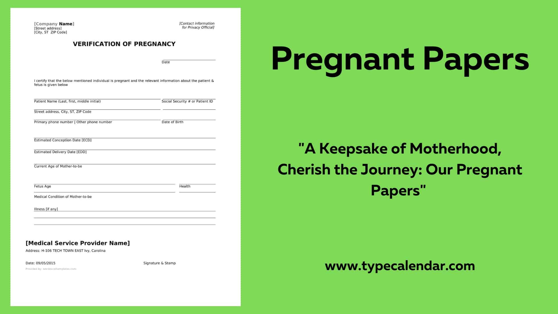 Free Printable Pregnant Papers (Pregnancy Verification) / Pdf, Word pertaining to Free Printable Fake Pregnancy Papers