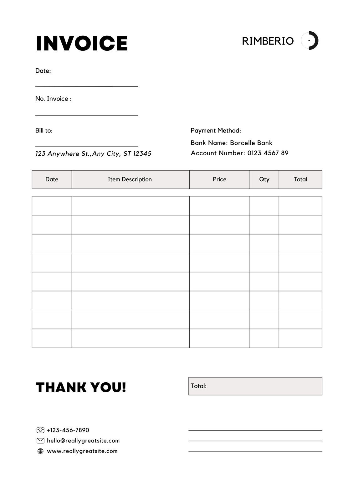 Free, Printable, Professional Invoice Templates To Customize intended for Invoice Forms Free Printable