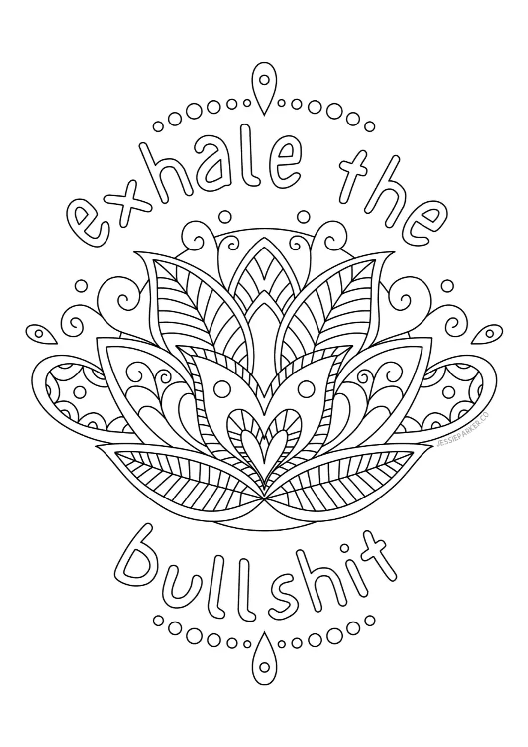 Free Printable Quote Colouring Pages For Adults - Jessie Parker within Free Printable Quote Coloring Pages For Adults