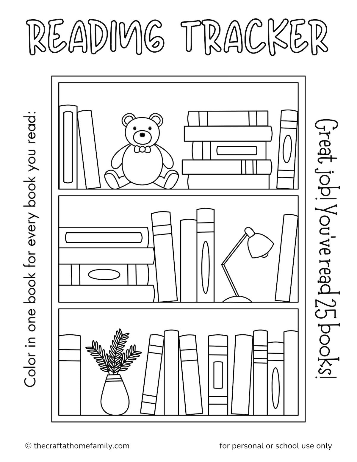 Free Printable Reading Trackers - The Craft-At-Home Family for Free Printable Kindergarten Reading Books