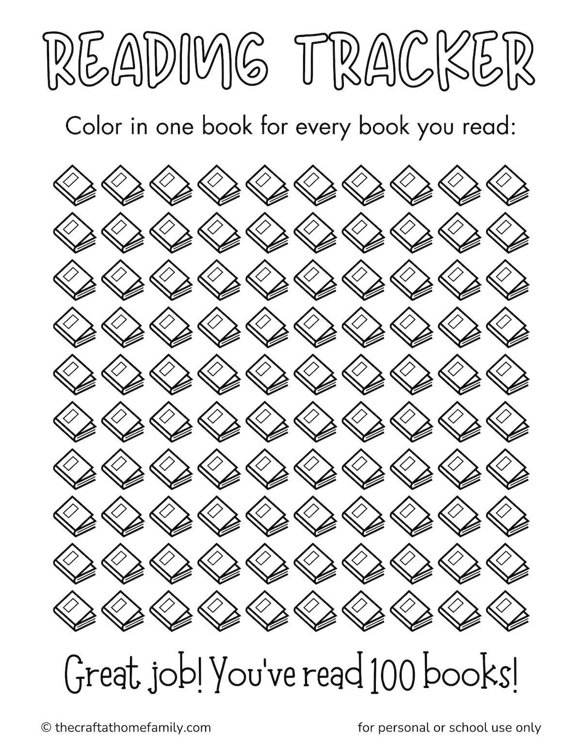 Free Printable Reading Trackers - The Craft-At-Home Family within Free Printable Kindergarten Level Books