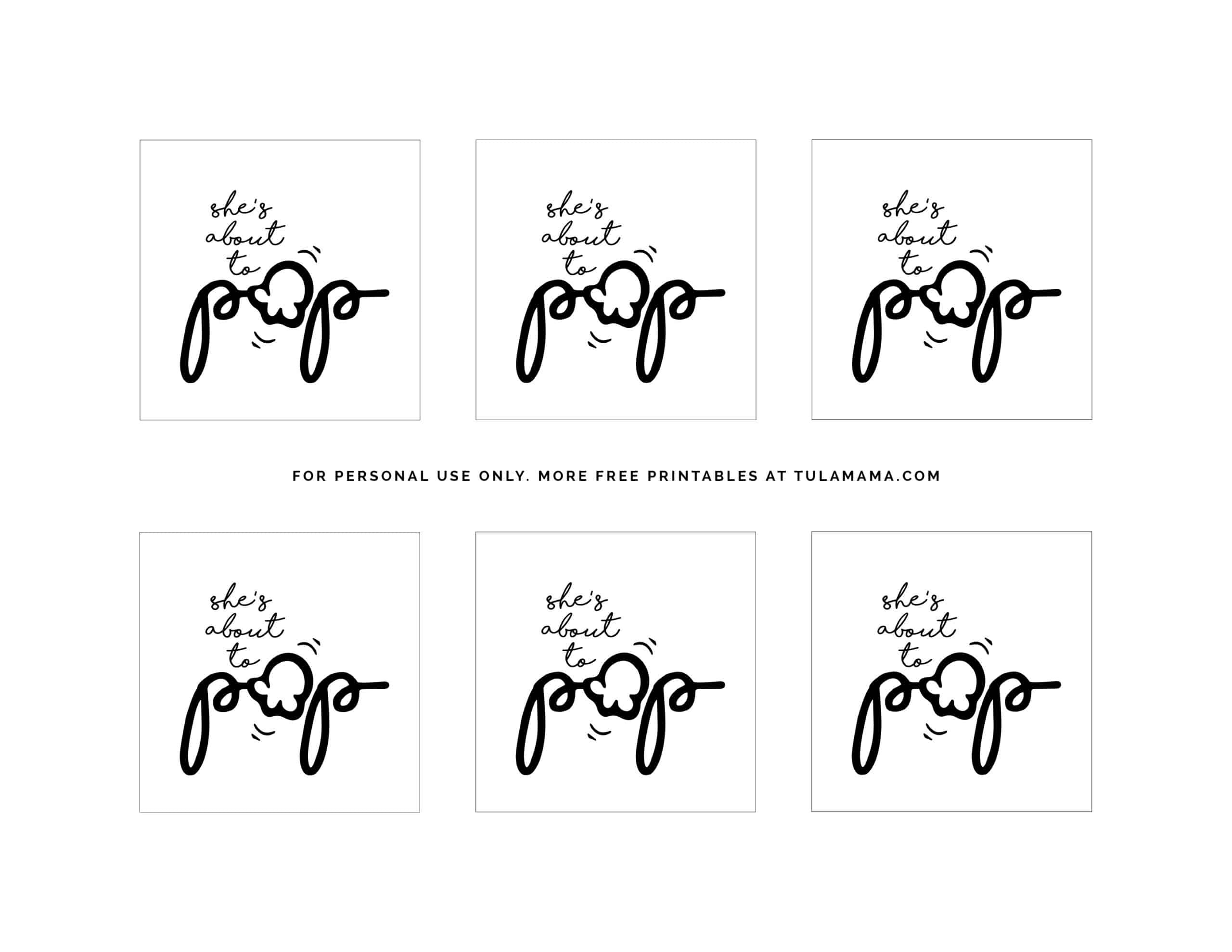 Free Printable "Ready To Pop Baby Shower" Printables - Tulamama within Free Printable Ready To Pop Popcorn Labels