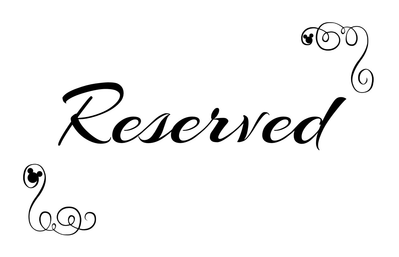 Free Printable Reserved Seating Signs For Your Wedding Ceremony with Free Printable Reserved Table Signs