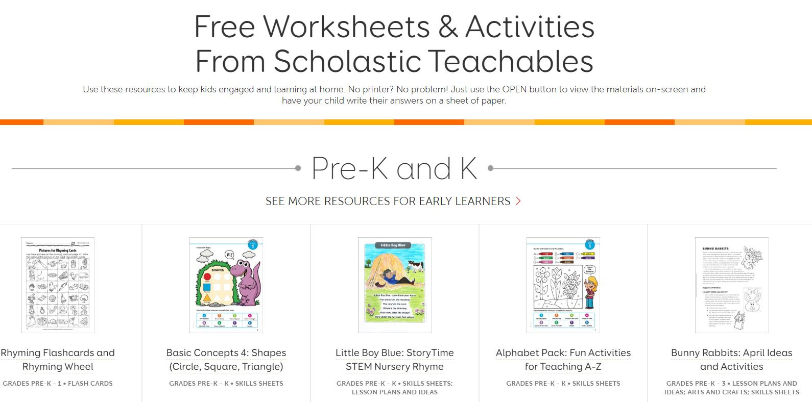 Free Printable Resources From Scholastic for Scholastic Free Printables