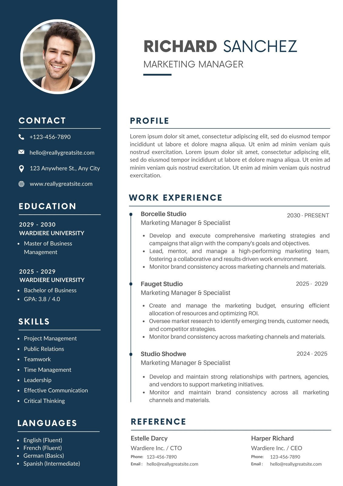 Free Printable Resume Templates You Can Customize | Canva within How To Make A Free Printable Resume