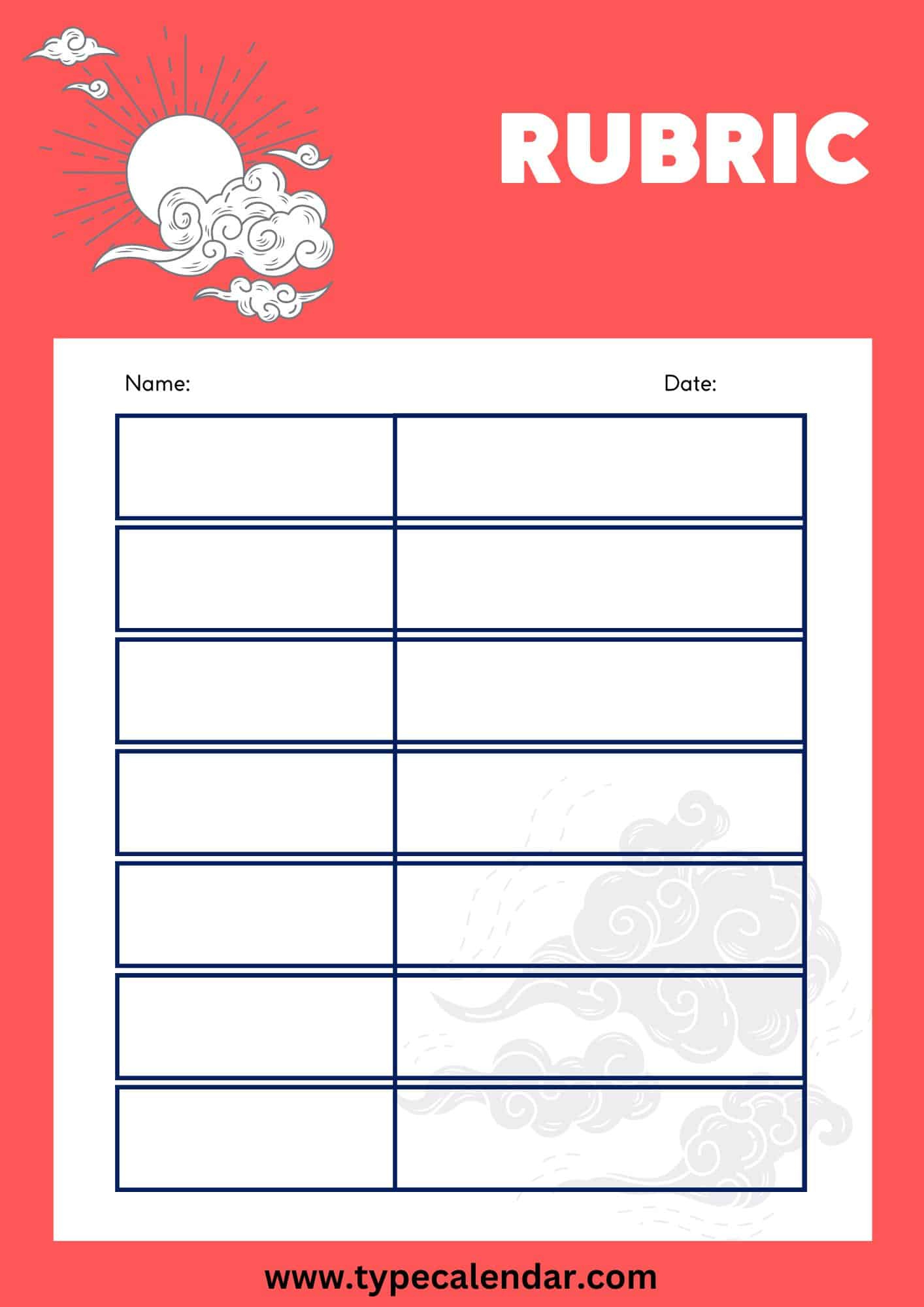 Free Printable Rubric Templates [Word, Excel, Pdf] Grading &amp;amp; Scoring with regard to Free Printable Blank Rubrics