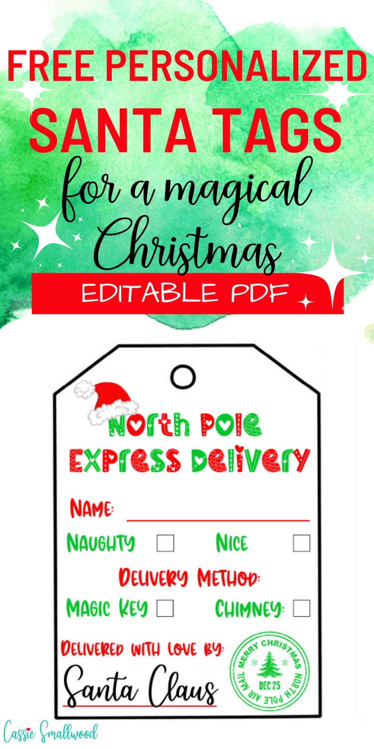Free Printable Santa Gift Tags From The North Pole (Editable Pdf for Printable Gift Tags Customized Free