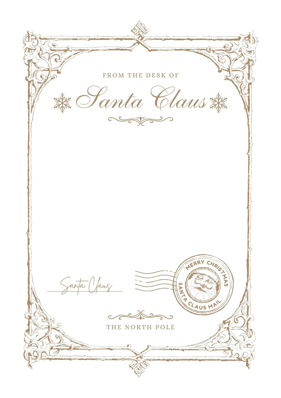 Free Printable Santa Letter Templates You Can Customize | Canva with regard to Free Printable Santa Letter Paper