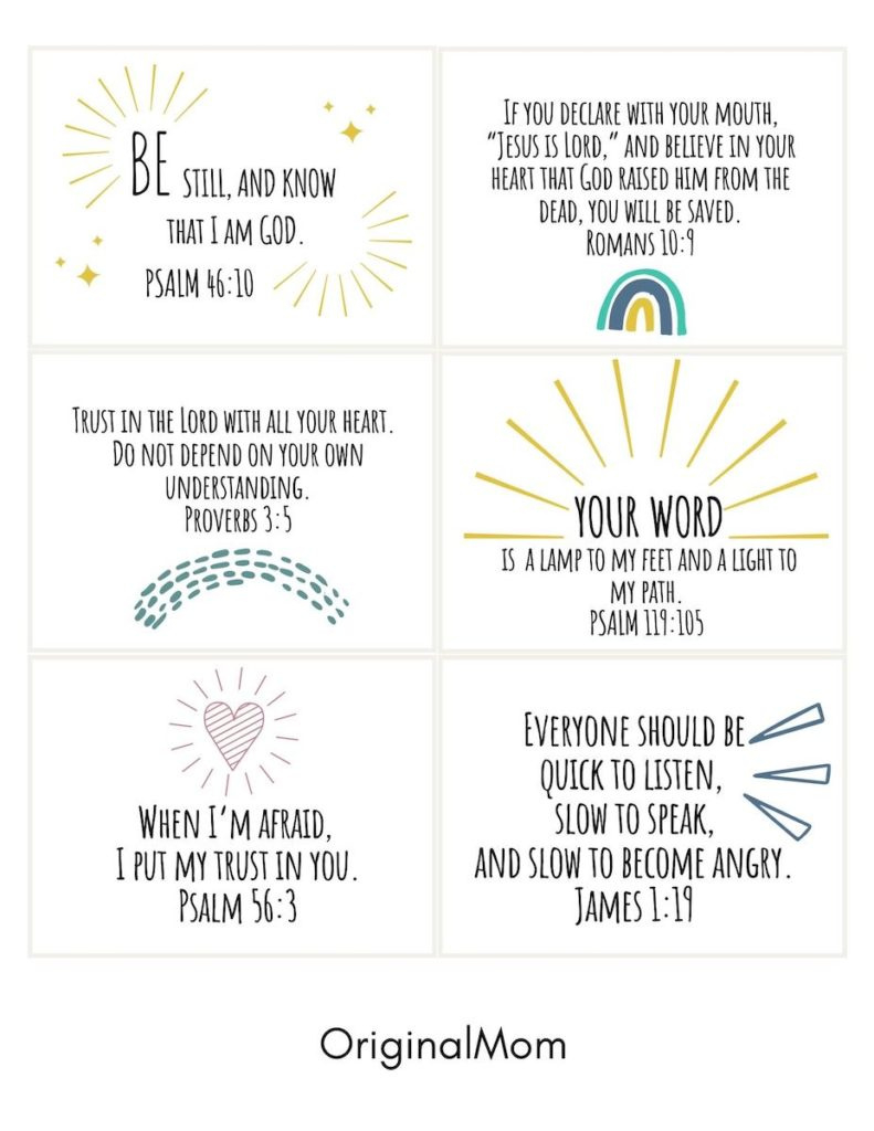 Free Printable Scripture Cards For Toddlers - Originalmom within Free Printable Bible Verses For Children