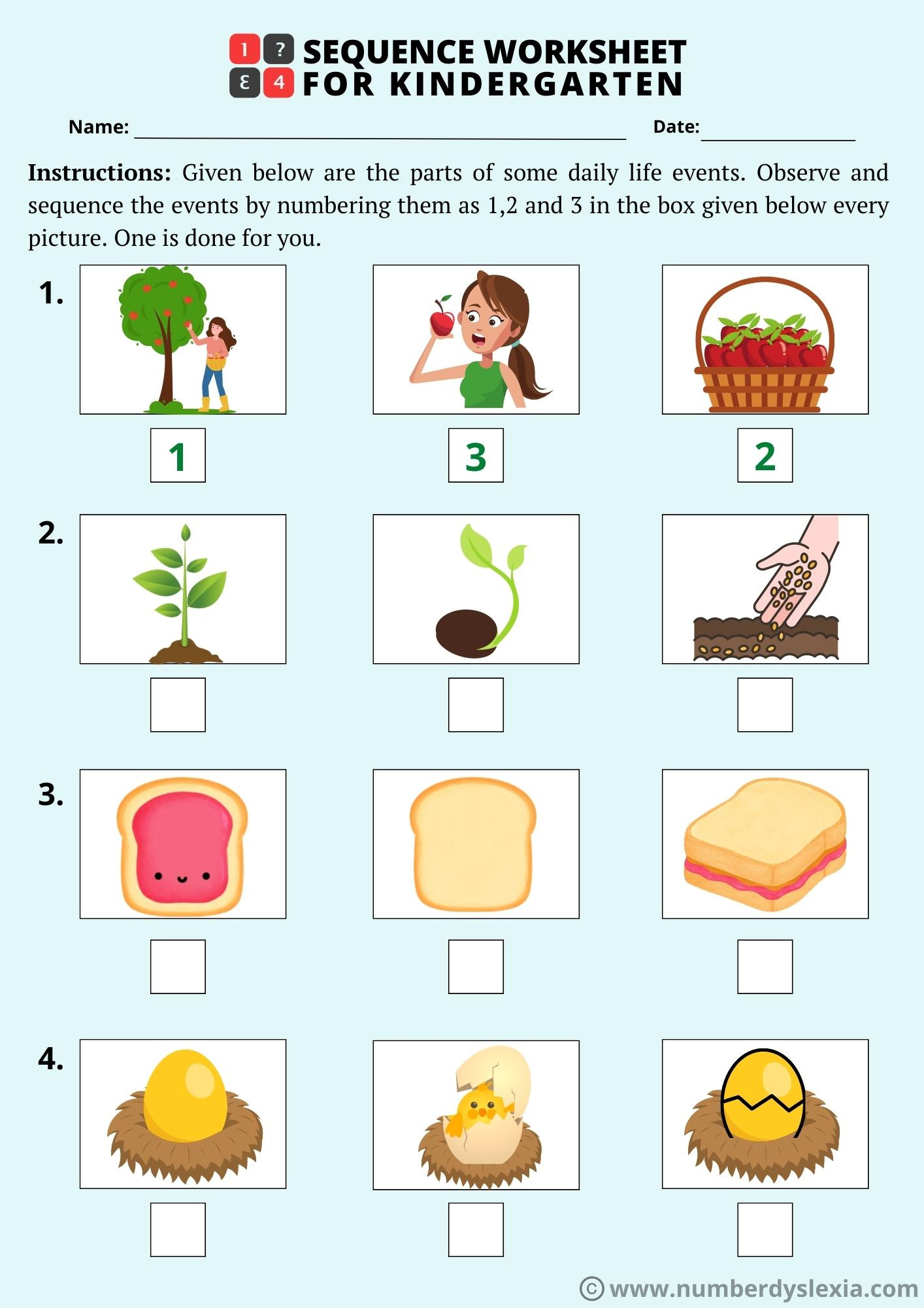 Free Printable Sequence Of Events Worksheets - Worksheets Library for Free Printable Sequencing Worksheets For Kindergarten