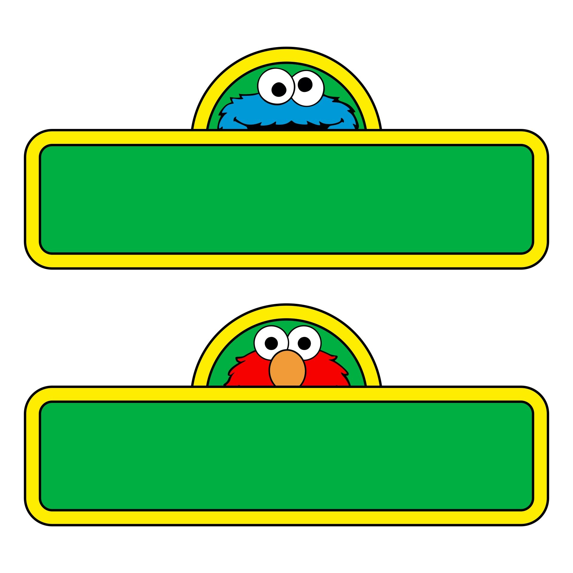 Free Printable Sesame Street Sign with Free Printable Sesame Street Sign