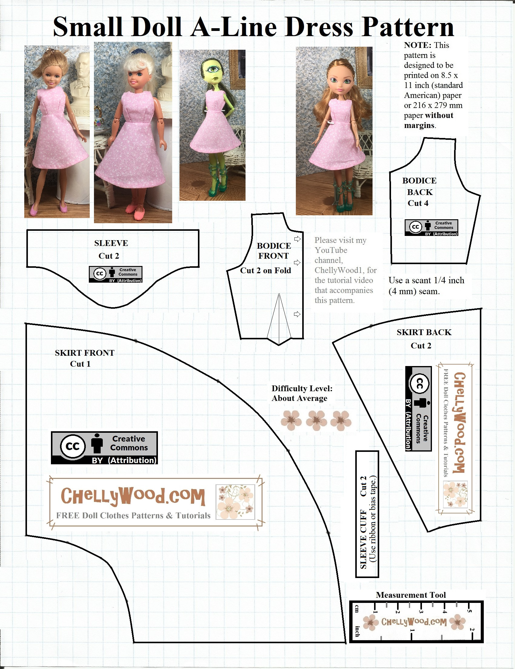 Free Printable #Sewing Pattern For Small #Dolls - Free Doll regarding Free Printable Sewing Patterns For 18 Inch Doll Clothes