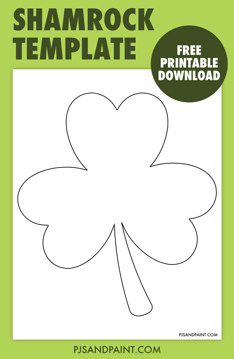 Free Printable Shamrock Template - Pjs And Paint for Shamrock Template Free Printable