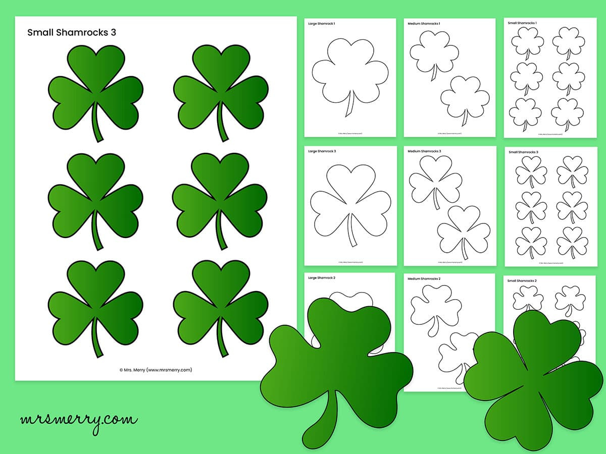Free Printable Shamrock Templates For Crafts | Mrs. Merry pertaining to Free Printable Shamrock Cutouts