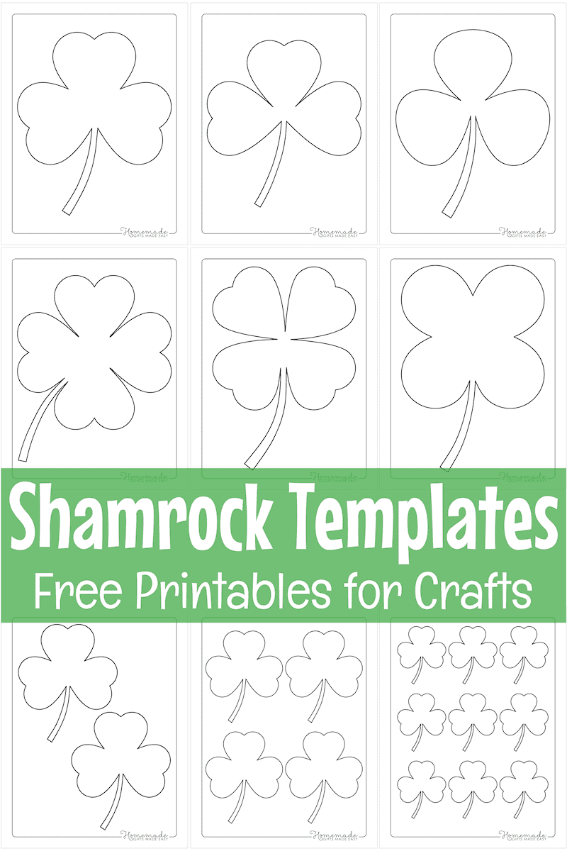 Free Printable Shamrock Templates - Small, Medium, Large within Shamrock Template Free Printable