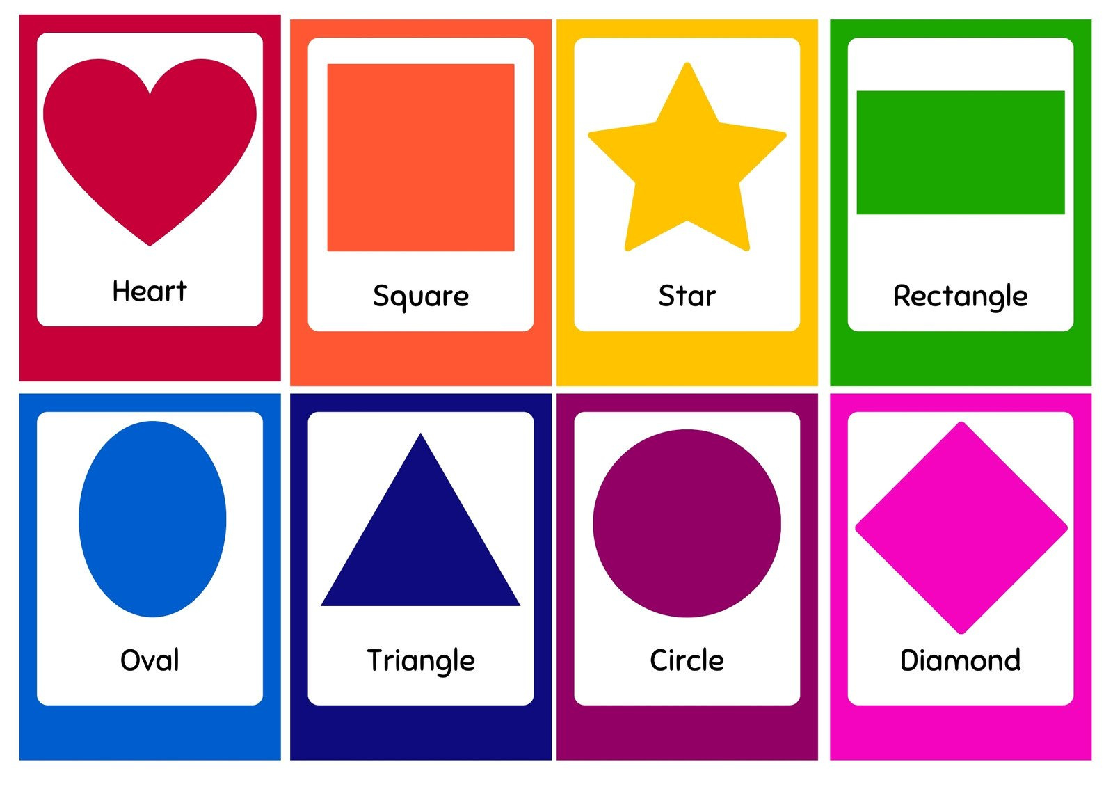 Free Printable Shapes Flashcards Templates | Canva - Worksheets with regard to Free Printable Shapes