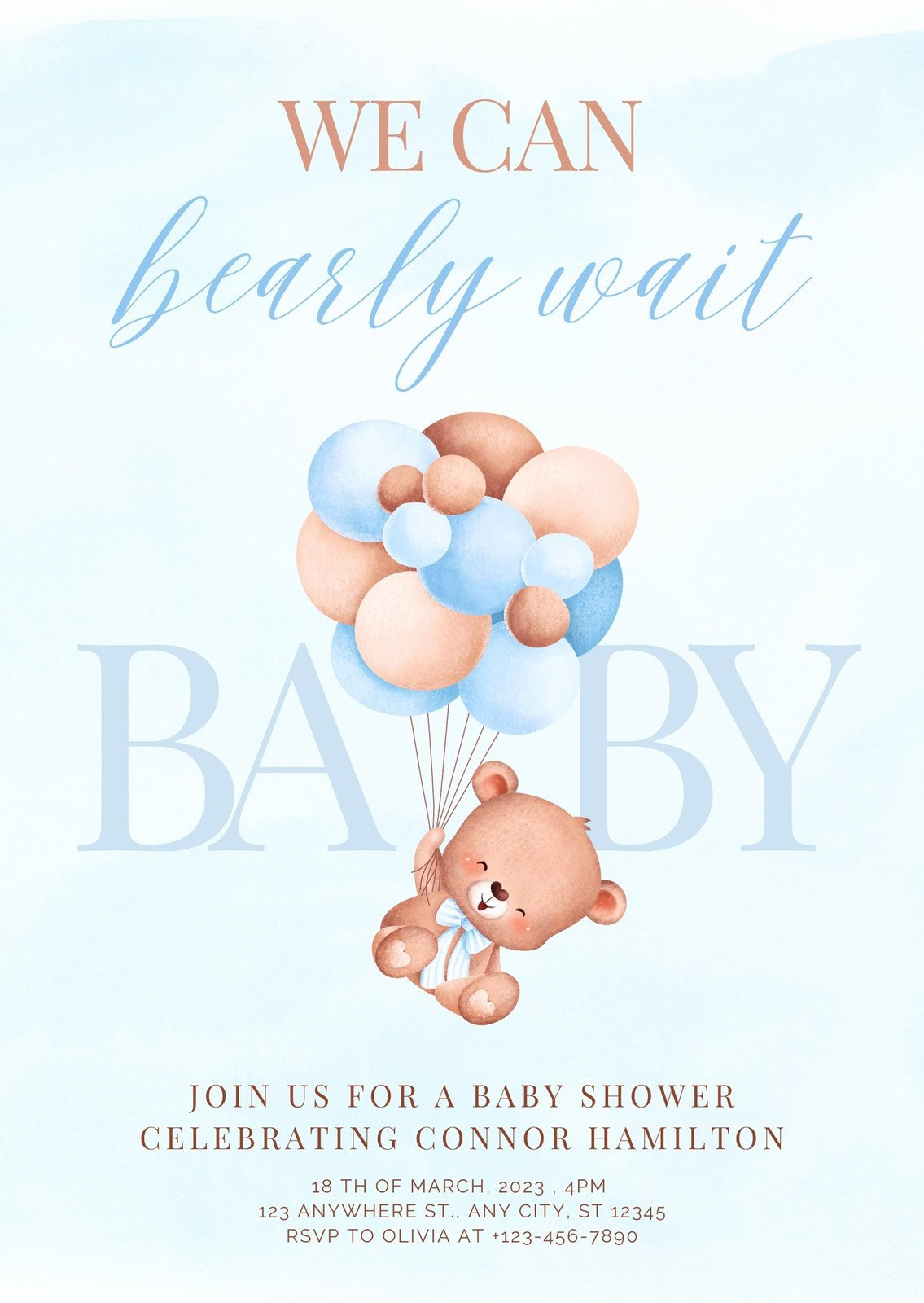 Free Printable Shower Party Party Invitation Baby Shower for Baby Shower Invitations Free Printable For A Boy