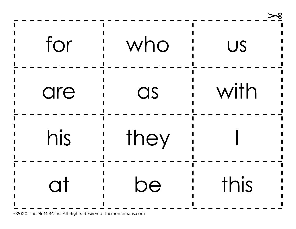 Free Printable Sight Words Flash Cards For Kids - Worksheets Library with regard to Free Printable Kindergarten Sight Words