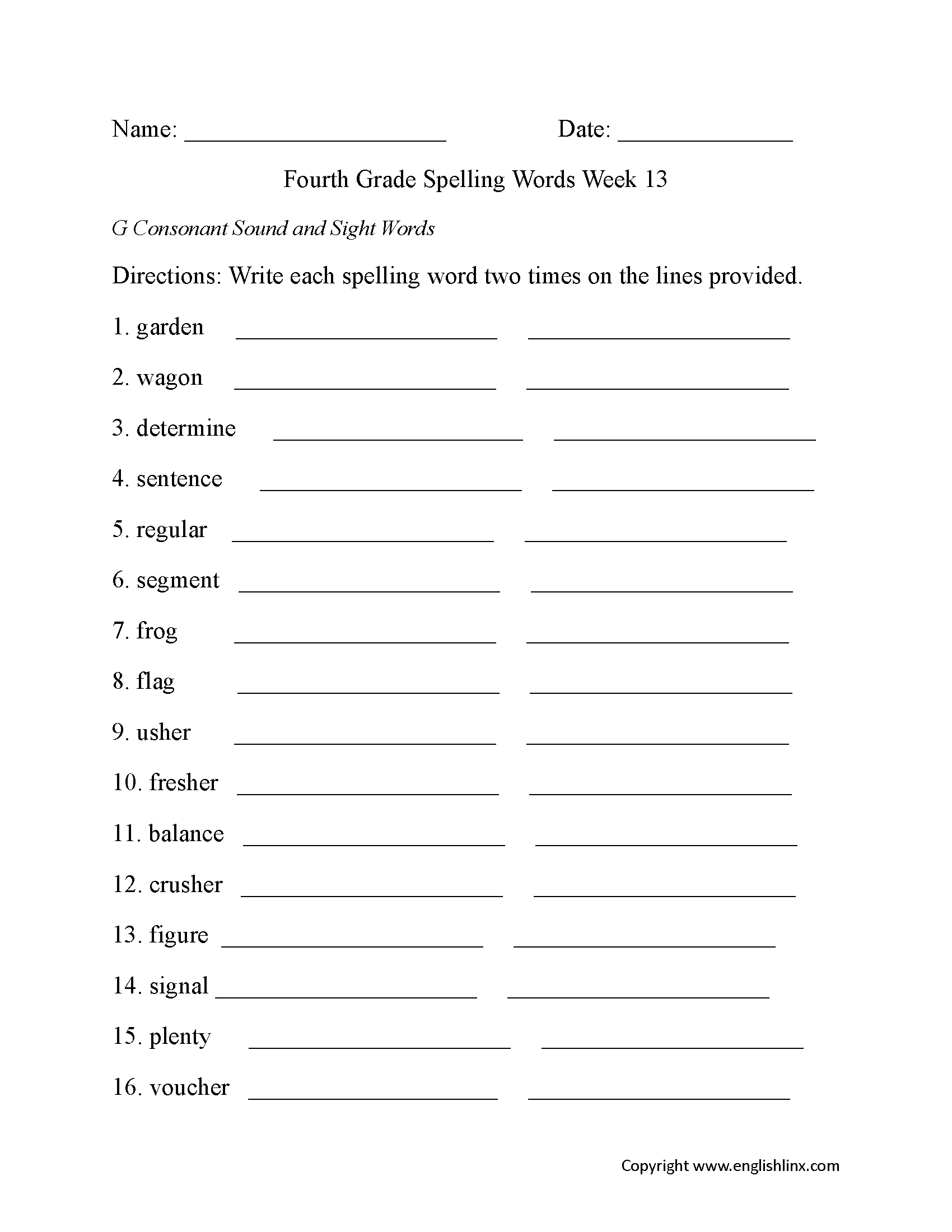 Free Printable Spelling Test Templates [Pdf] 10, 15, 20, 25 Words pertaining to Free Printable Spelling Worksheets For Adults