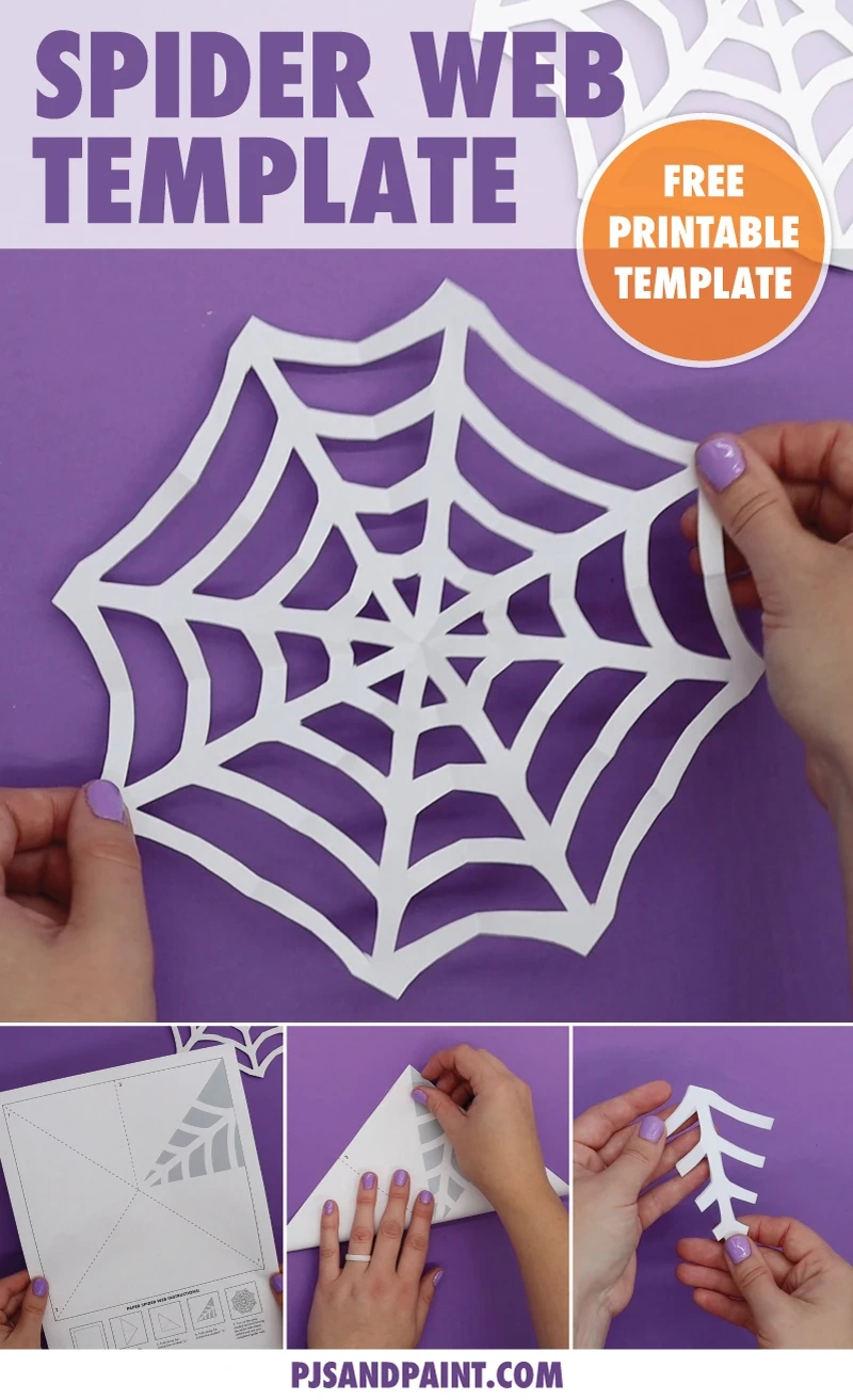 Free Printable Spider Web Template | Halloween Craft - Pjs And Paint inside Free Printable Spider Web
