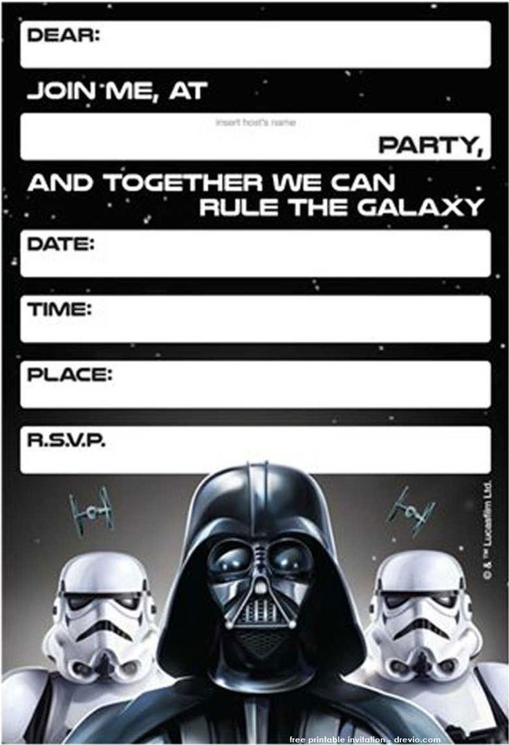 Free Printable Star Wars Birthday Invitations – Template Updated! inside Star Wars Invitations Free Printable