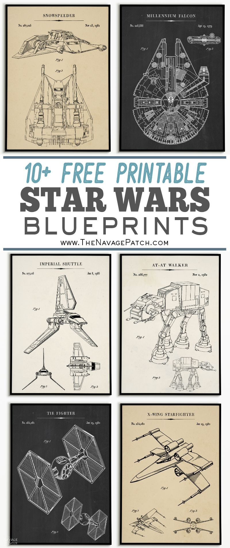 Free Printable Star Wars Blueprints - The Navage Patch for Free Star Wars Printables