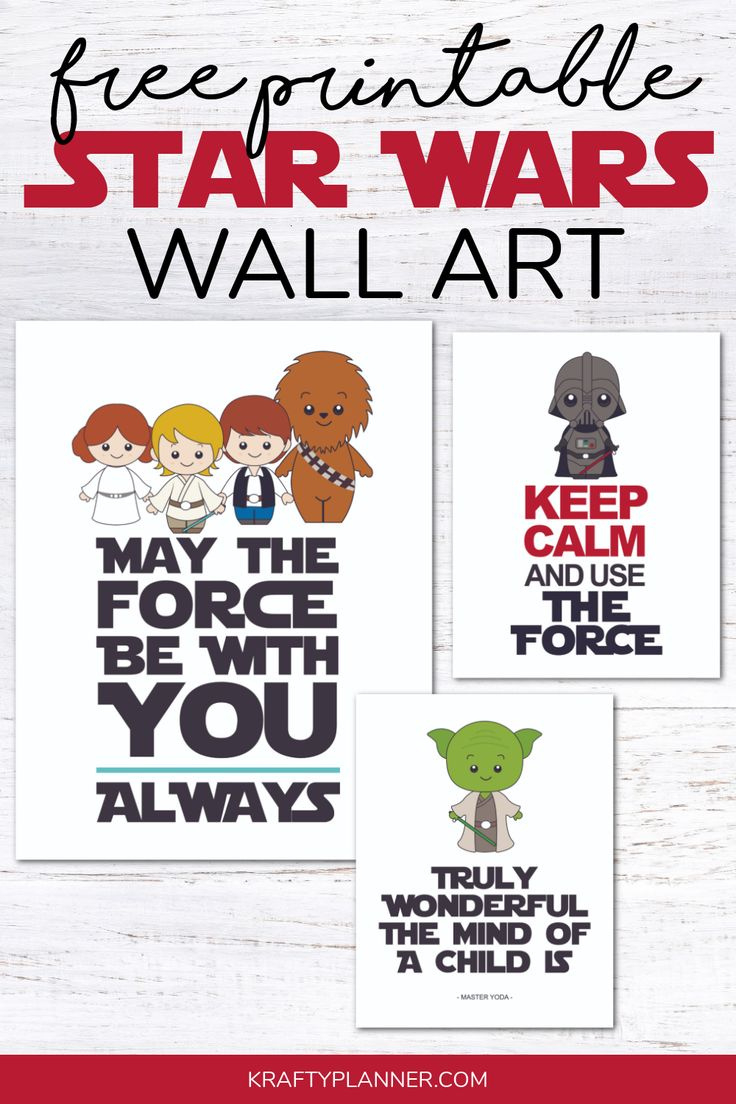 Free Printable Star Wars Themed Wall Art — Krafty Planner inside May The Force Be With You Free Printable