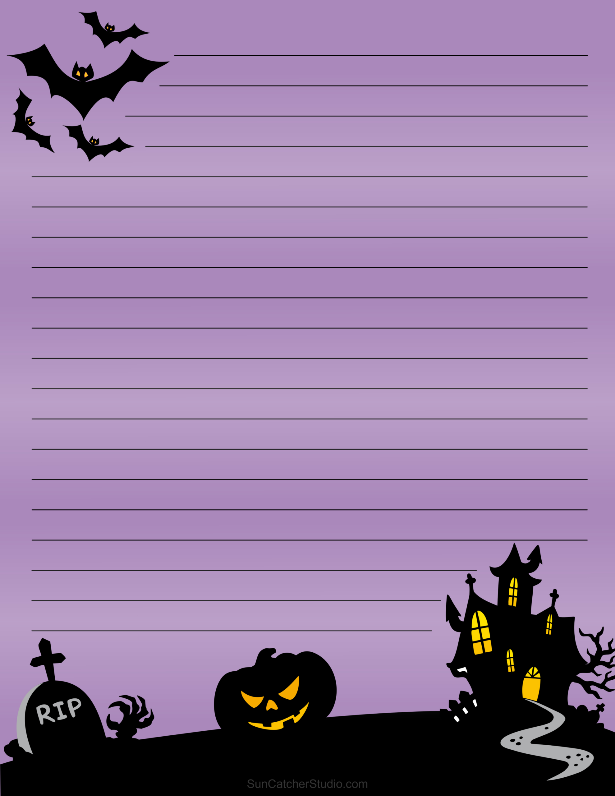 Free Printable Stationery And Lined Letter Writing Paper – Free with regard to Free Printable Halloween Stationery