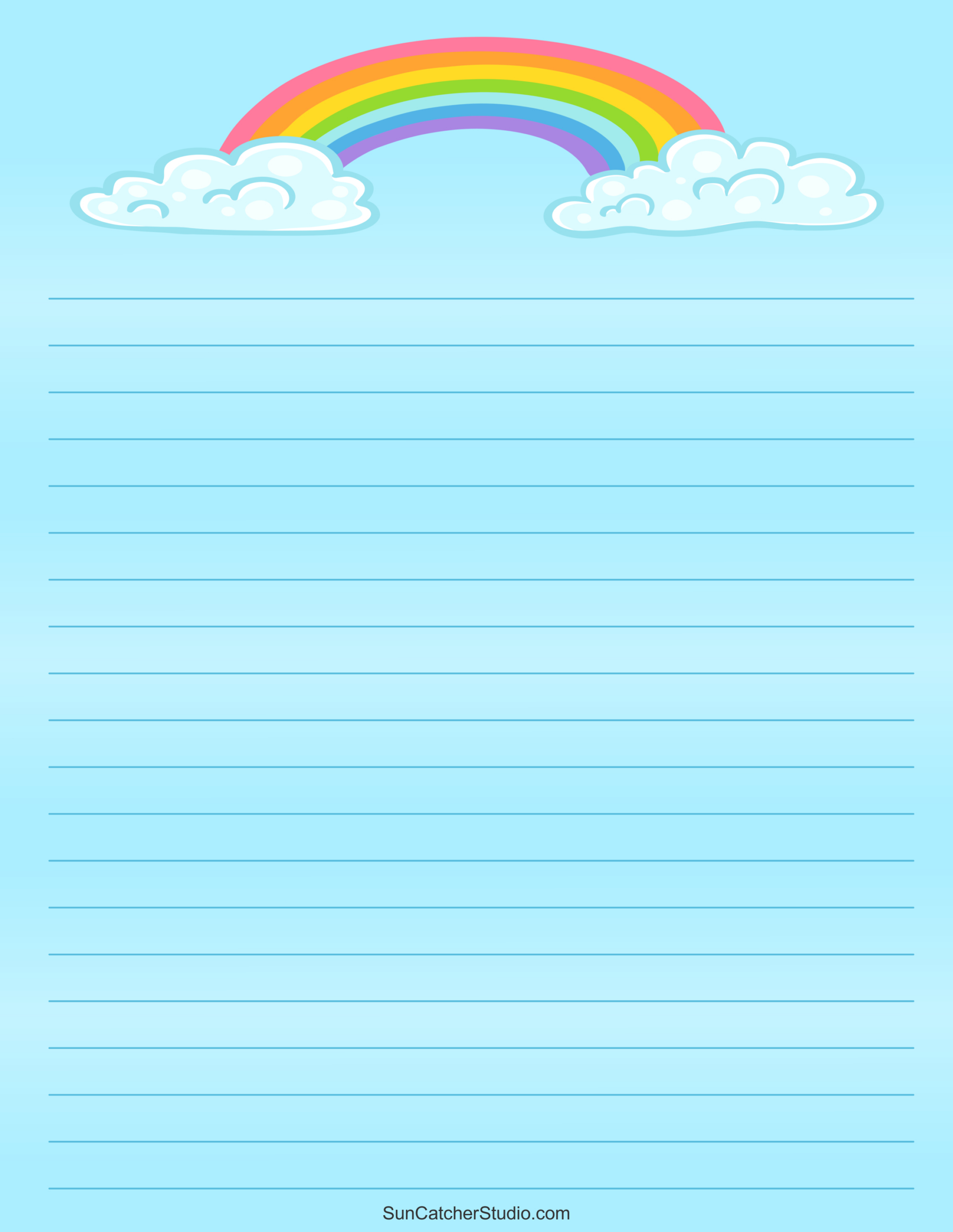 Free Printable Stationery And Lined Letter Writing Paper – Free within Free Printable Cloud Stationery
