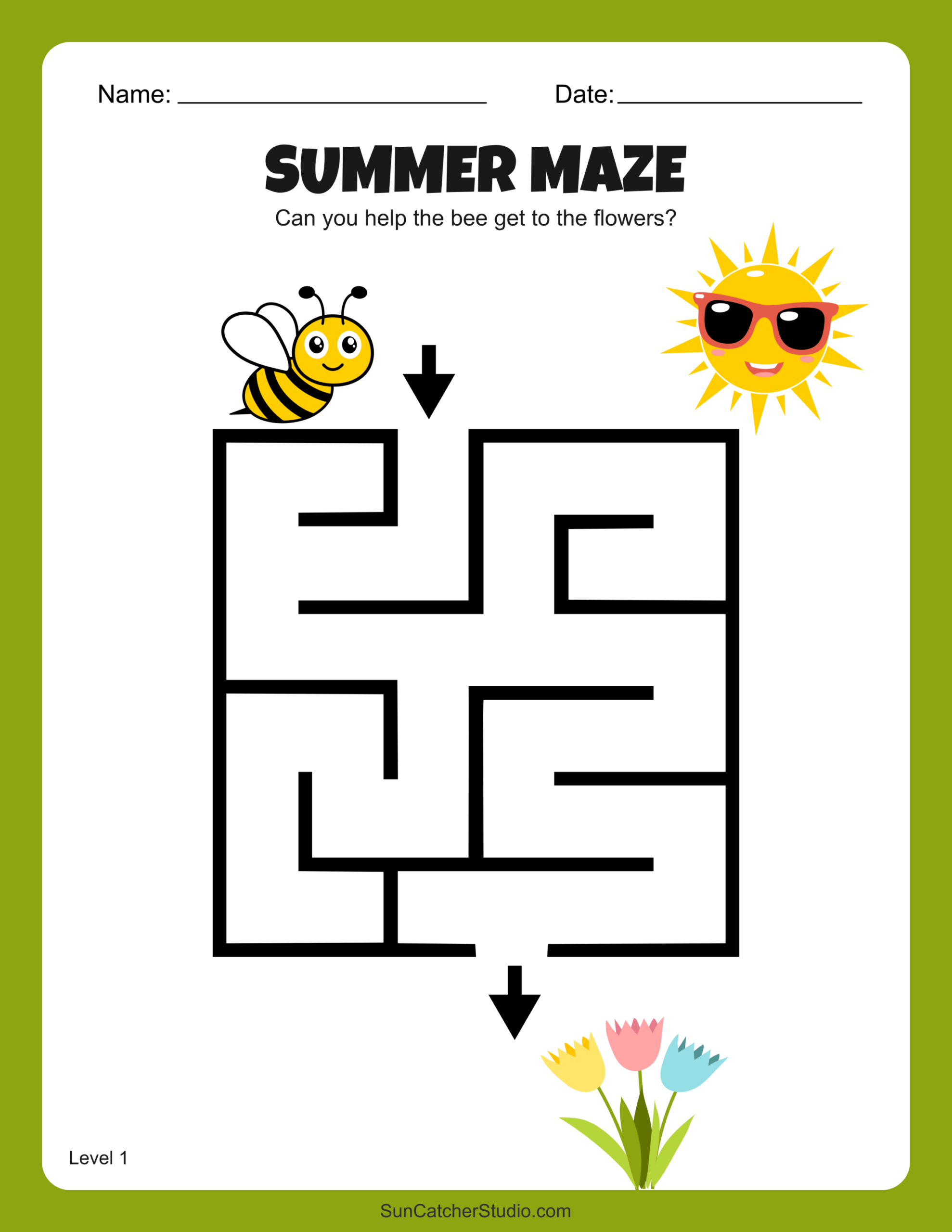 Free Printable Summer Maze Worksheets And Puzzles – Free in Create Your Own Maze Free Printable