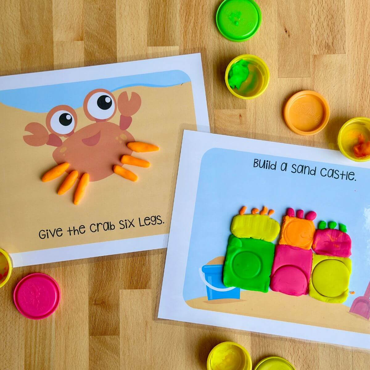 Free Printable Summer Playdough Mats For Kids - 12 Designs! in Free Printable Playdough Mats