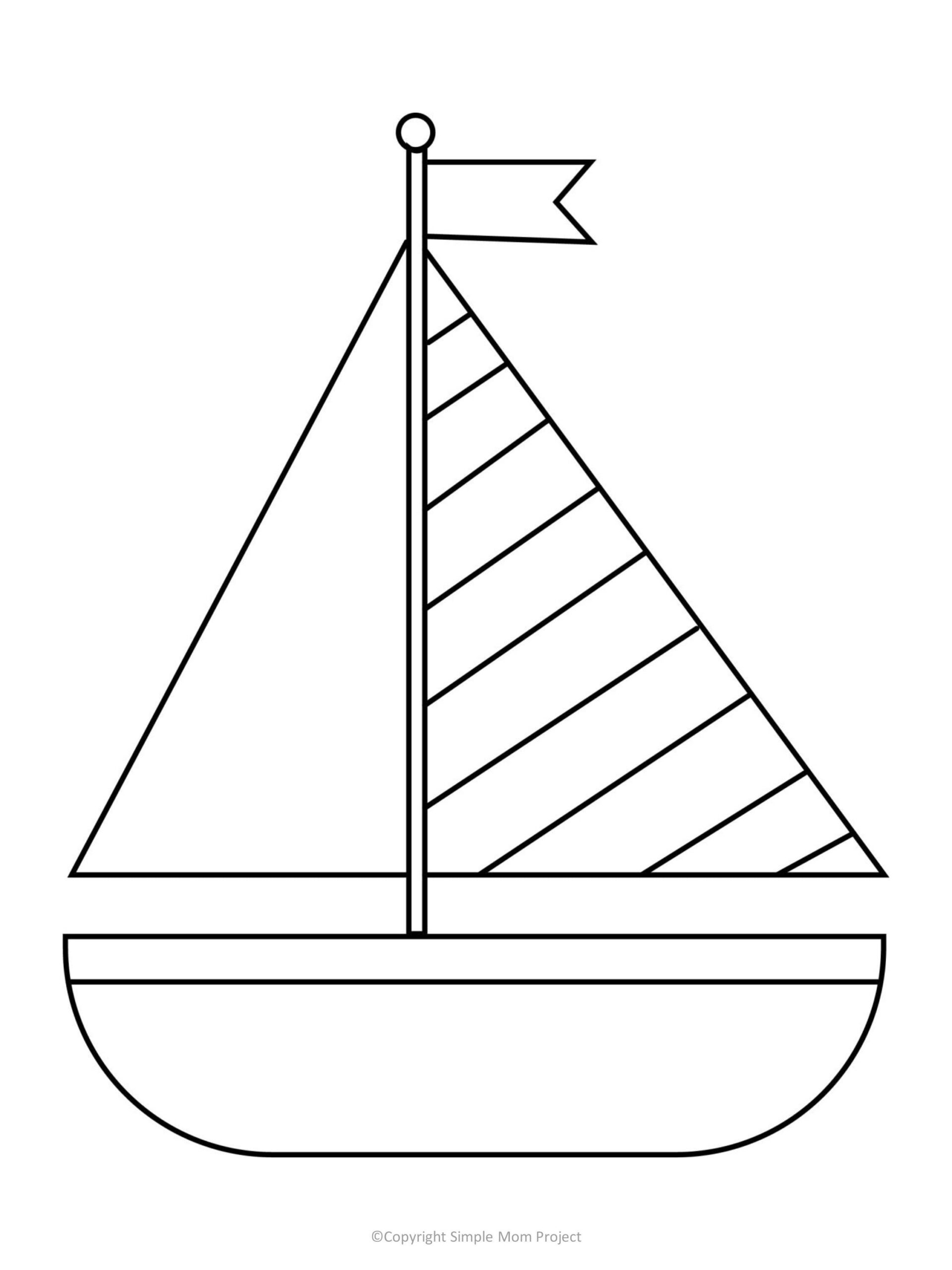 Free Printable Summer Sailboat Template - Simple Mom Project for Free Printable Sailboat Template
