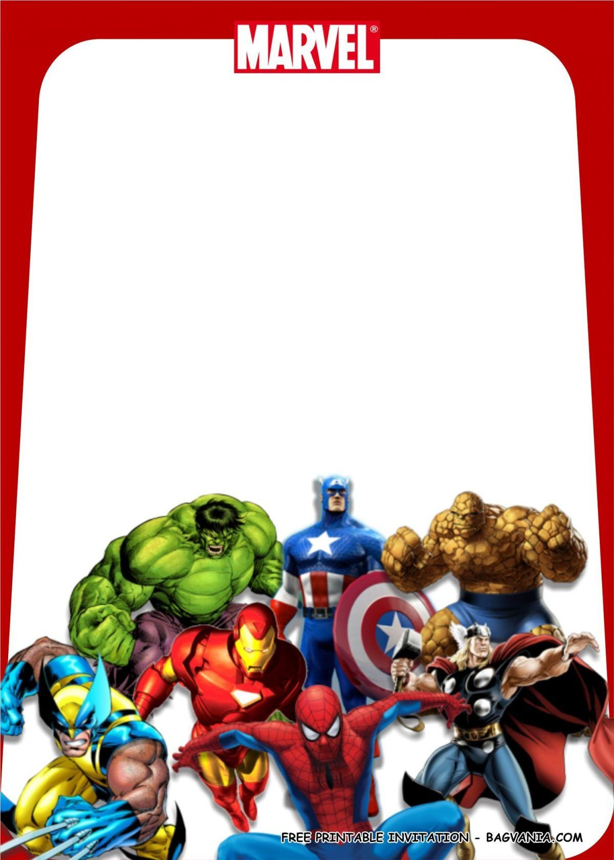 Free Printable Superhero Birthday Party Kits Templates throughout Avengers Printable Invitations Free